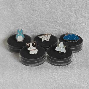 LOT C: 5 Fun & Assorted Metal & Enamel Pins!!